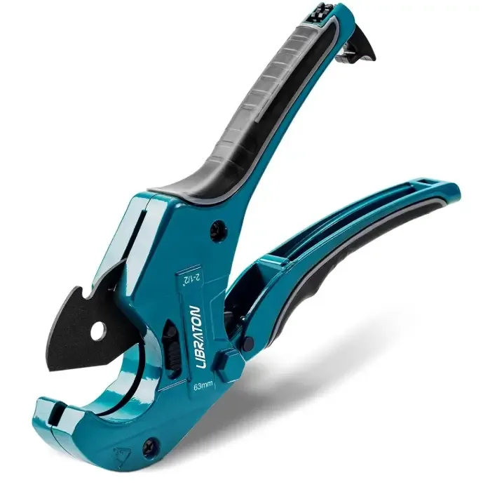 Libraton PVC Pipe Cutter, Up to 2-1/2″, Ratchet Pipe Cutter Heavy-Duty, Pex Cutting Tool for Cutting PEX, PVC, PPR Plastic Hoses and Plumbing Pipe
